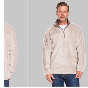 True Grit double plush 1/4 zip pullover - oatmeal